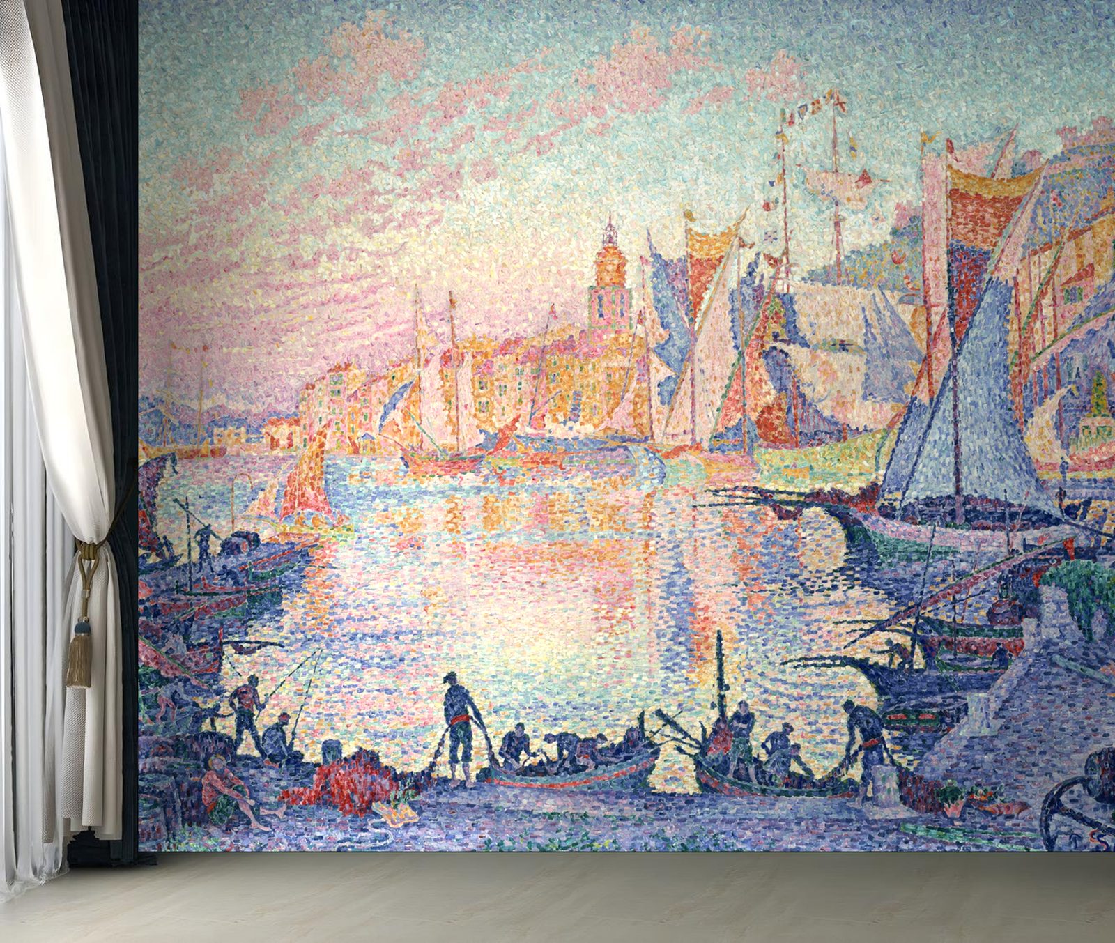 Port w Saint-Tropez - Fototapeta na całej ścianie