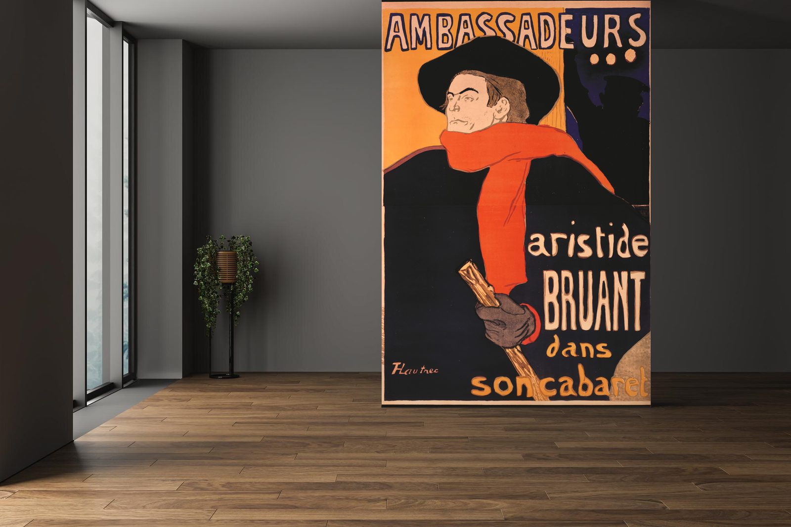 Ambassadeurs: Aristide Bruant w swoim kabarecie - Fototapeta na całej ścianie