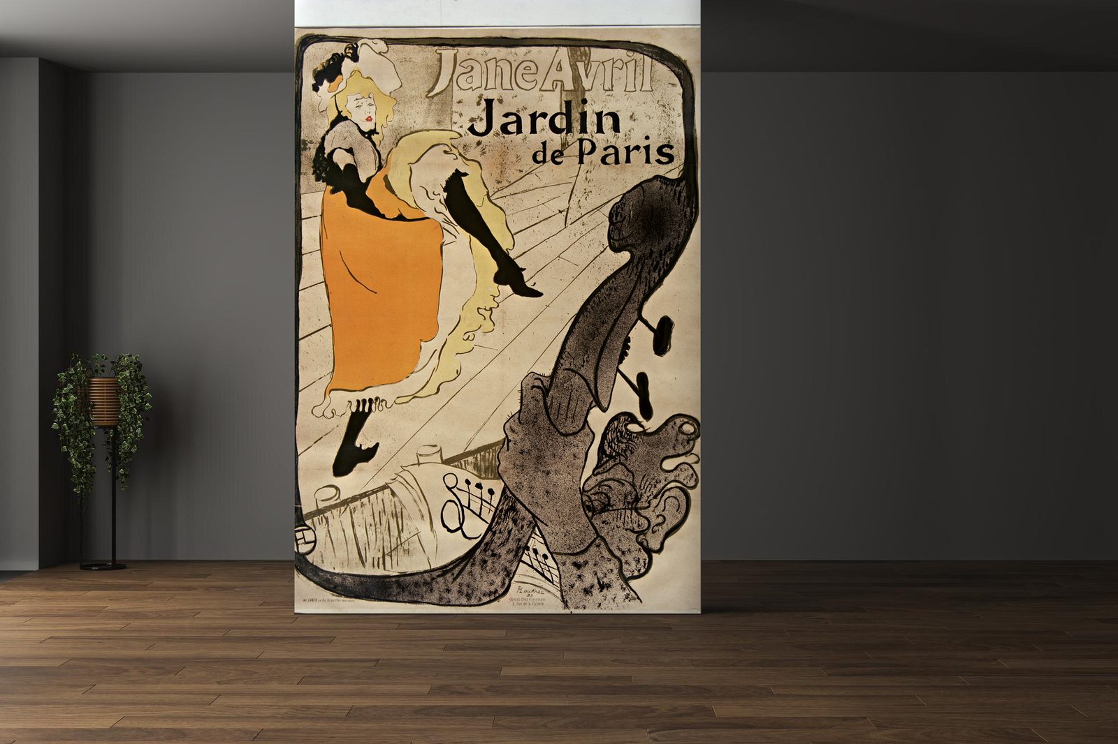 Jane Avril (Jardin de Paris) - Fototapeta na całej ścianie