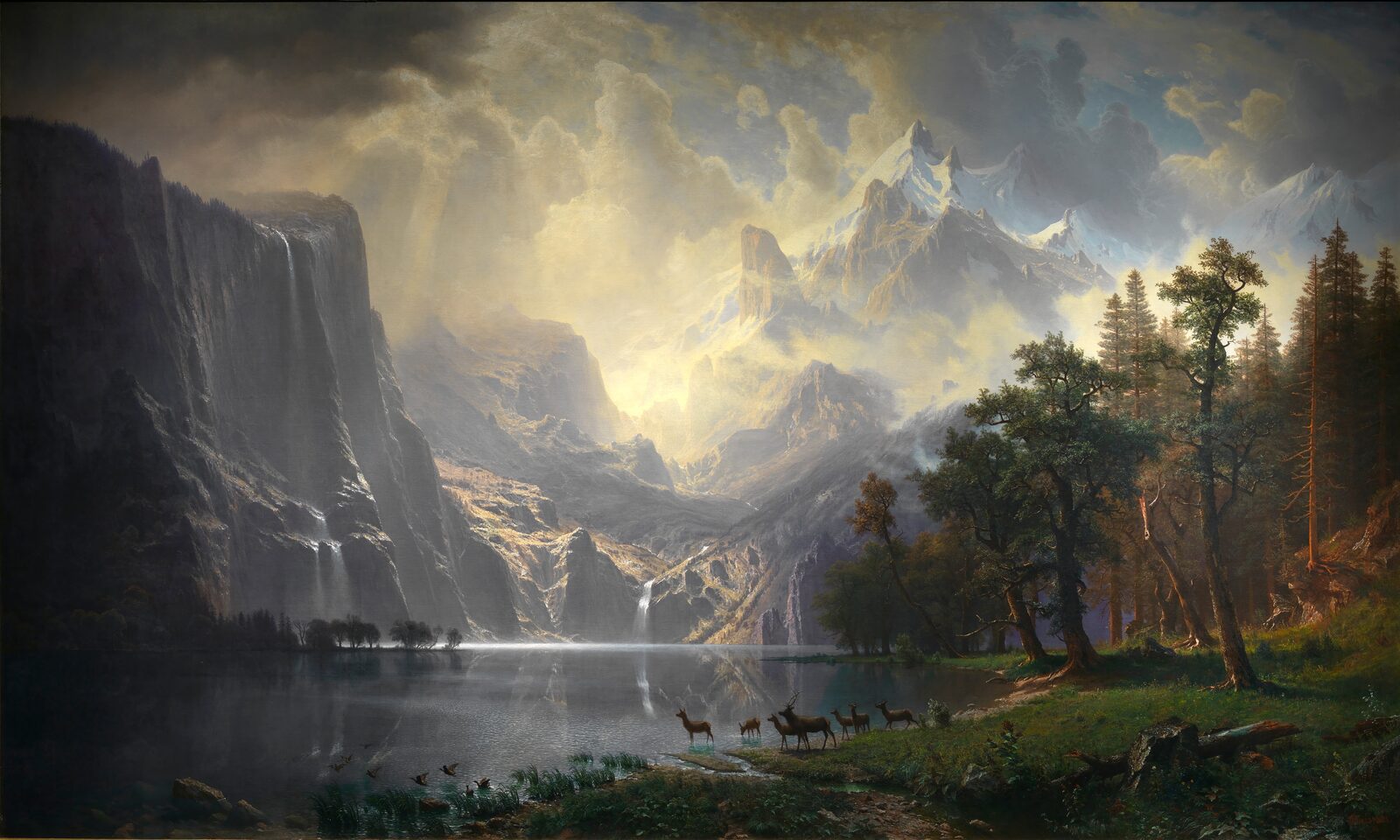 W górach Sierra Nevada w Kalifornii - Albert Bierstadt