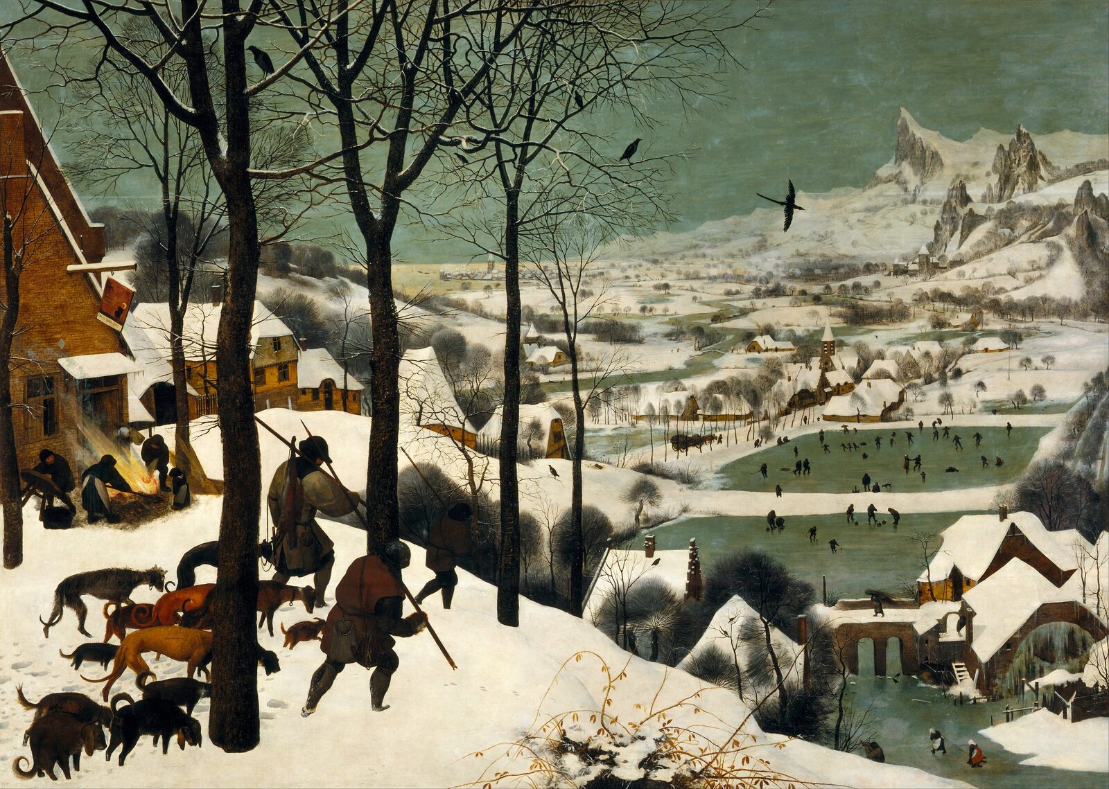Myśliwi na śniegu - Pieter Bruegel Starszy