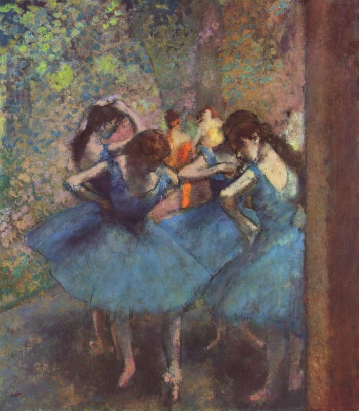 Tancerki w błękicie - Edgar Degas