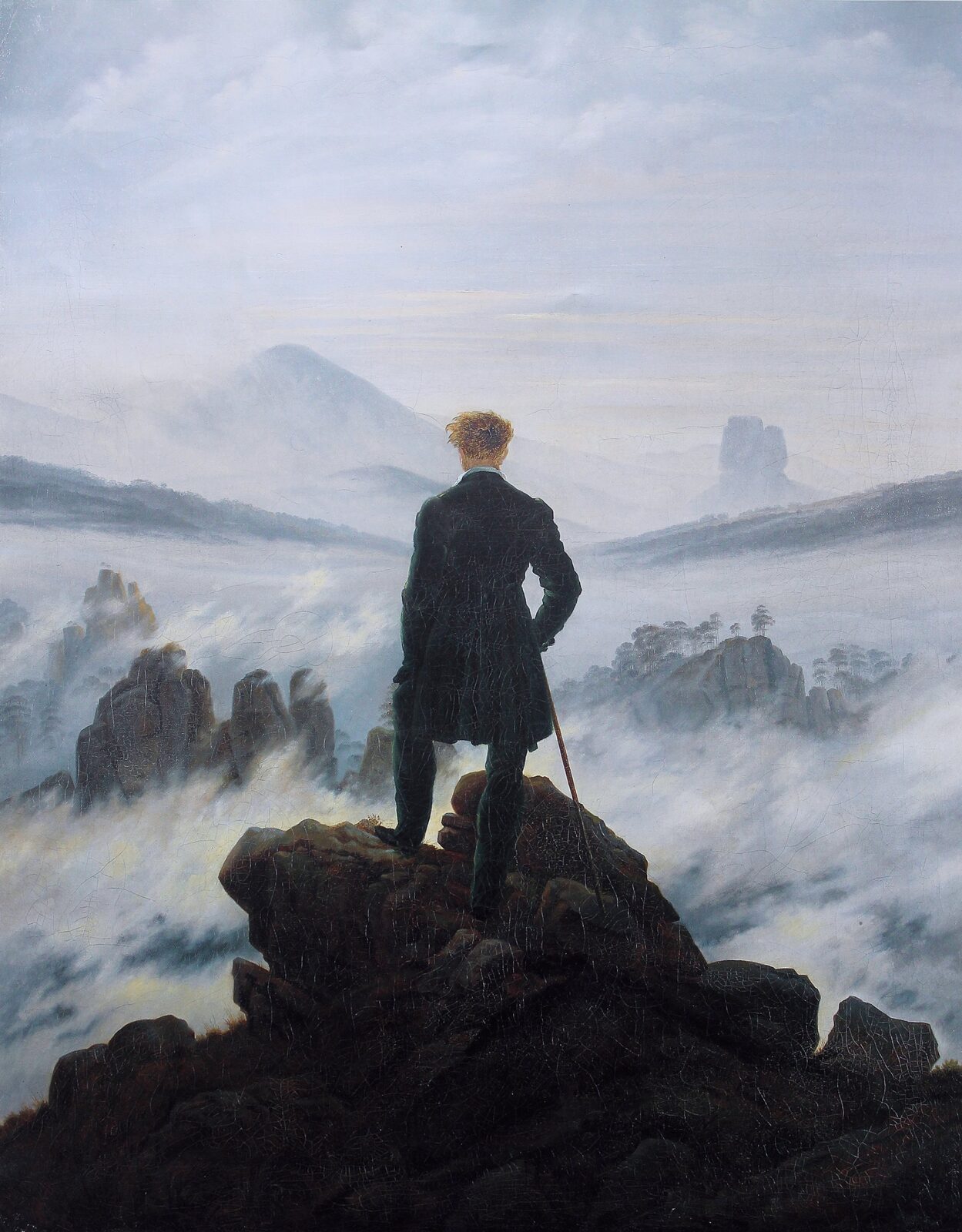 Wędrowiec nad morzem mgły - Caspar David Friedrich