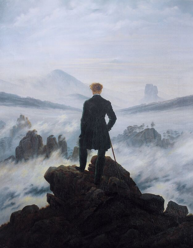 Wędrowiec nad morzem mgły - Caspar David Friedrich