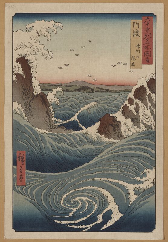 Wiry Naruto w prowincji Awa - Utagawa Hiroshige