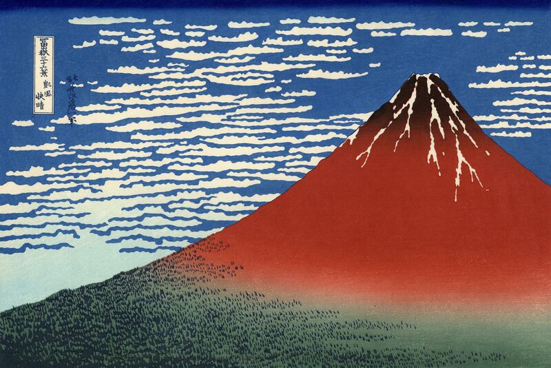 Czerwona Fudżi - Katsushika Hokusai