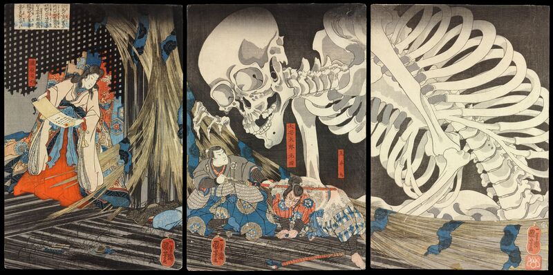 Czarownica Takiyasha i szkielet - Utagawa Kuniyoshi