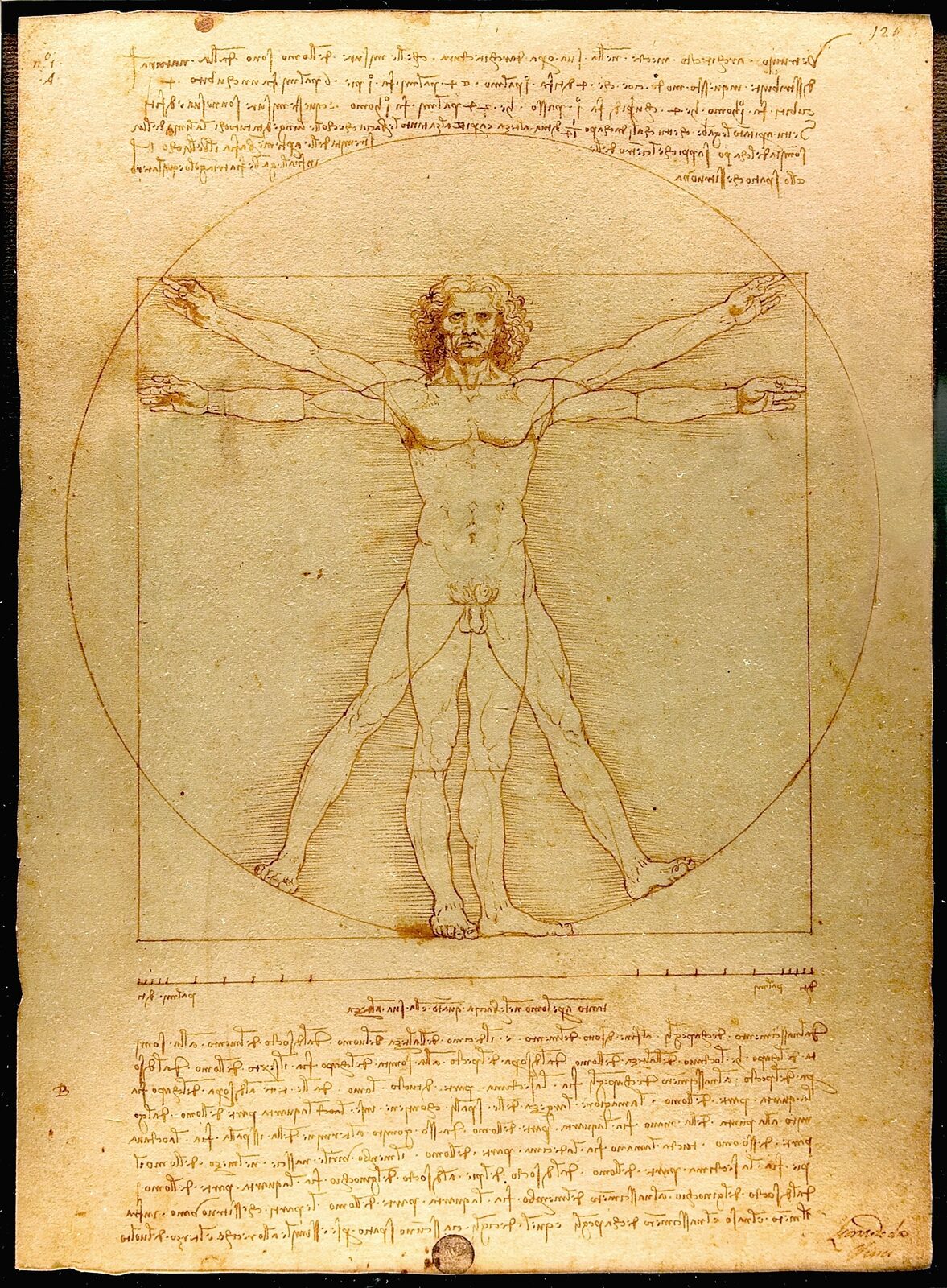 Człowiek witruwiański - Leonardo da Vinci