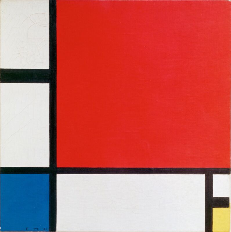 Kompozycja II w czerwieni, błękicie i żółci - Piet Mondrian