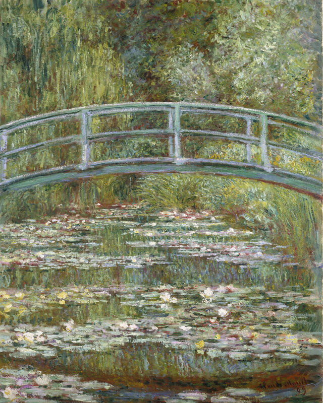 Mostek nad stawem z liliami wodnymi - Claude Monet
