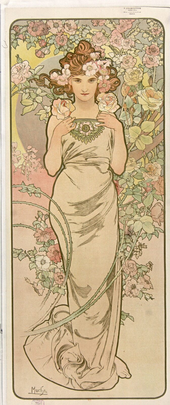 Kwiaty: Róża - Alphonse Mucha