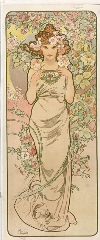 Kwiaty: Róża - Alphonse Mucha