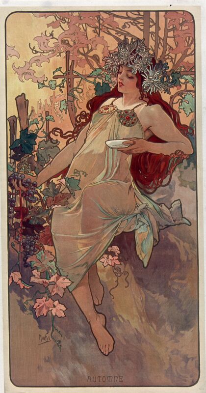 Pory roku: Jesień - Alphonse Mucha