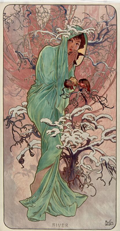 Pory roku: Zima - Alphonse Mucha