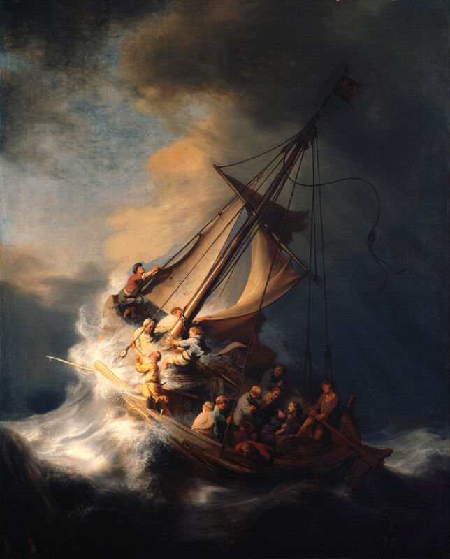 Burza na Jeziorze Galilejskim - Rembrandt van Rijn