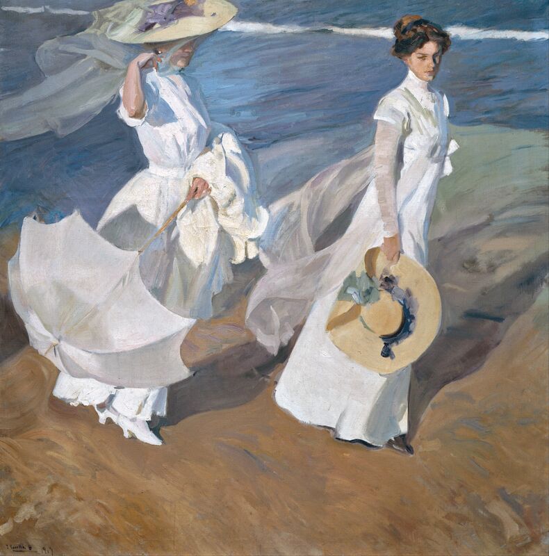 Spacer brzegiem morza - Joaquín Sorolla