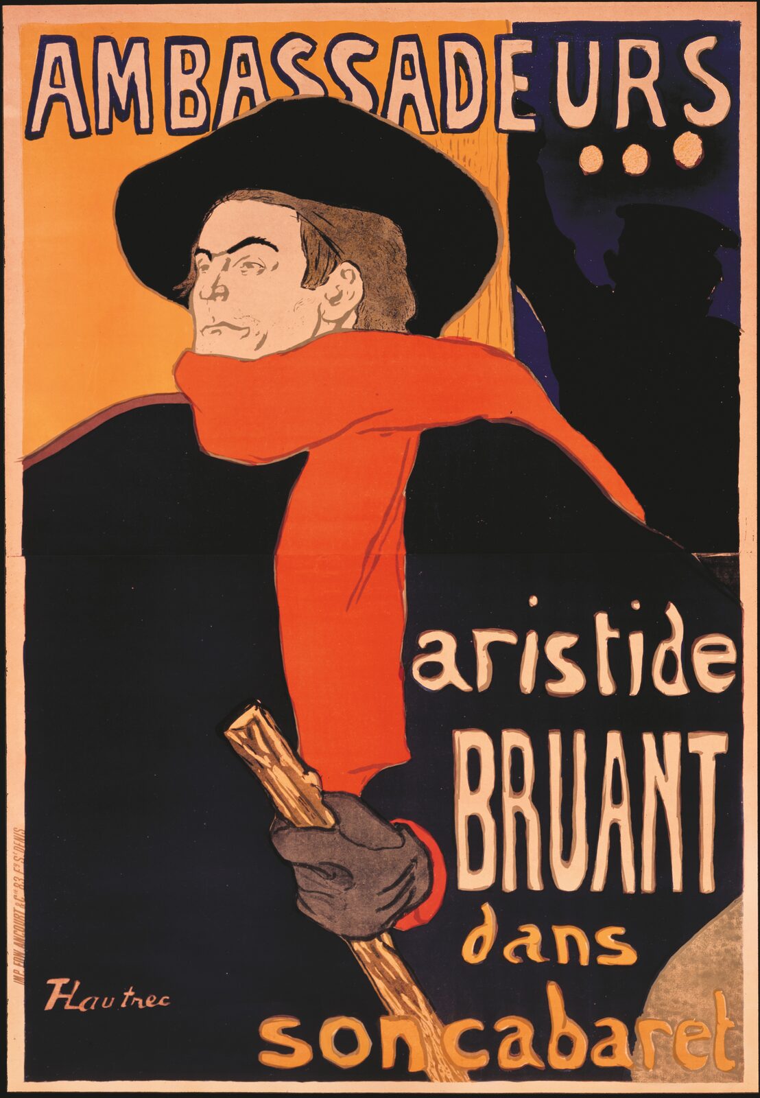Ambassadeurs: Aristide Bruant w swoim kabarecie - Henri de Toulouse-Lautrec