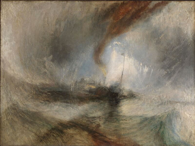 Burza śnieżna. Parowiec u wejścia do portu - J. M. W. Turner