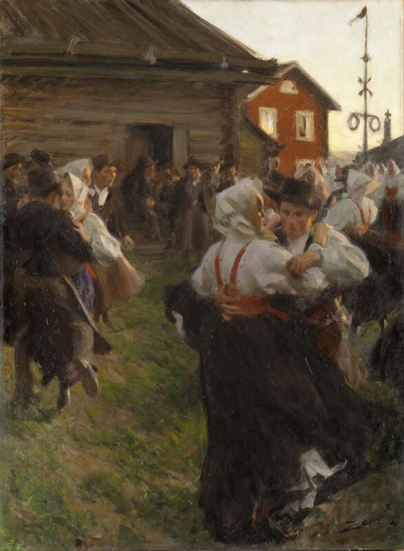 Taniec w noc świętojańską - Anders Zorn